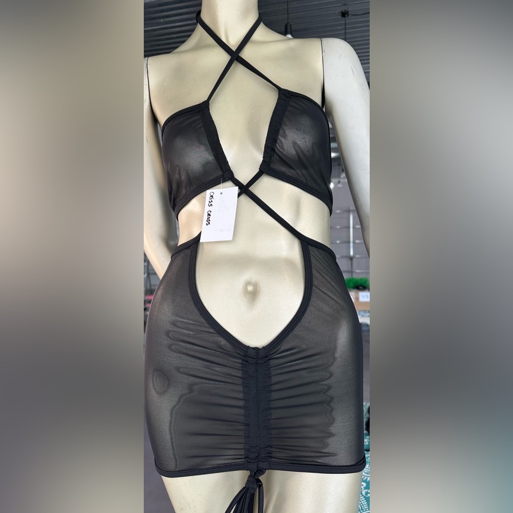 Mesh Exotic Dancewear Dress-Sheer Power Mesh